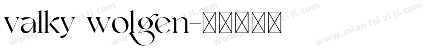 valky wolgen字体转换